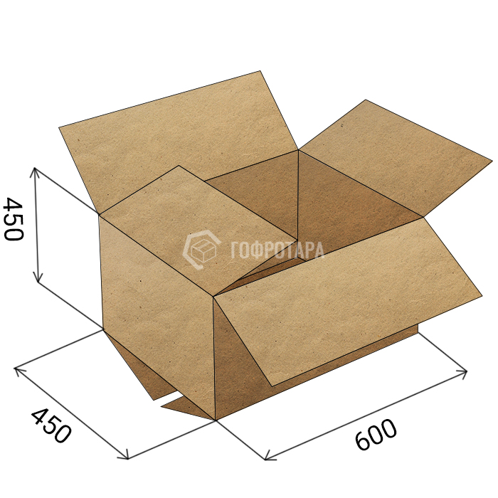 Картонная коробка Т-24 450х450х600 мм
